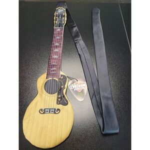Gibson Men's Necktie Black/Tan Acoustic Guitar Polyester 4.5" x‎ 57" NWT